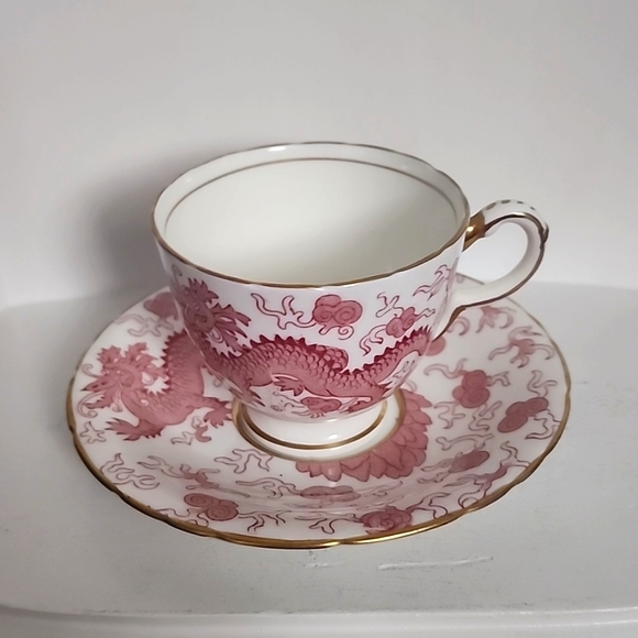 Vintage DELPHINE China England Teacup and Saucer Bone China Single Dainty Retro - Picture 2 of 6